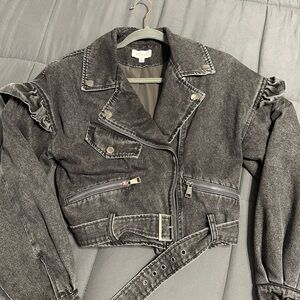 Charcoal Gray Denim Jacket